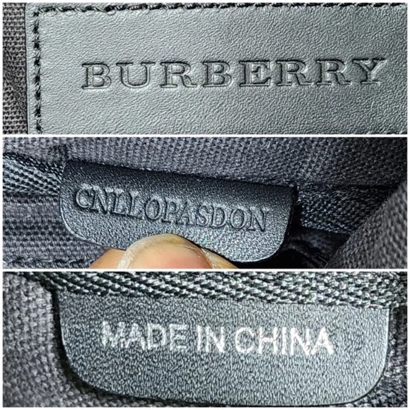 Authentic Burberry Smoked Check Backpack Black